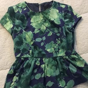 JCREW COLLECTION SILK PEPLUM TOP